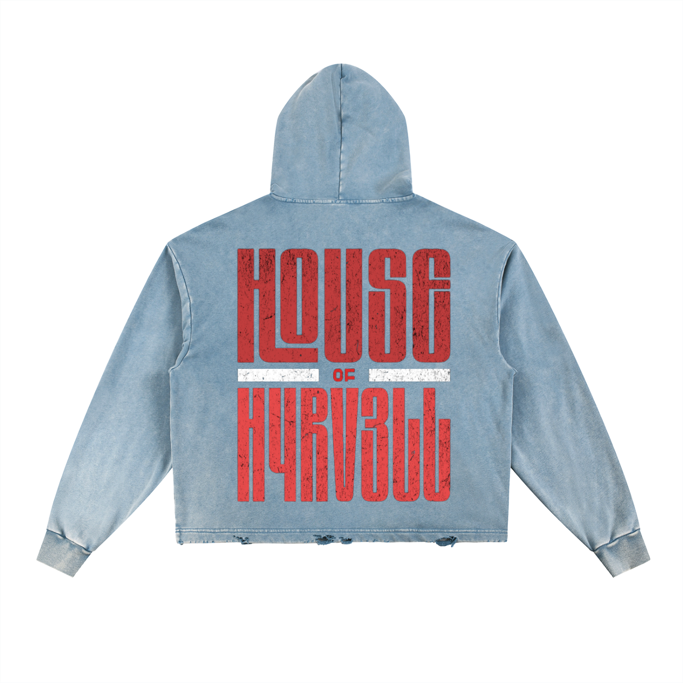 H4RV3LL (Legacy 1st) Vintage Washed Frayed-Hem Hoodie