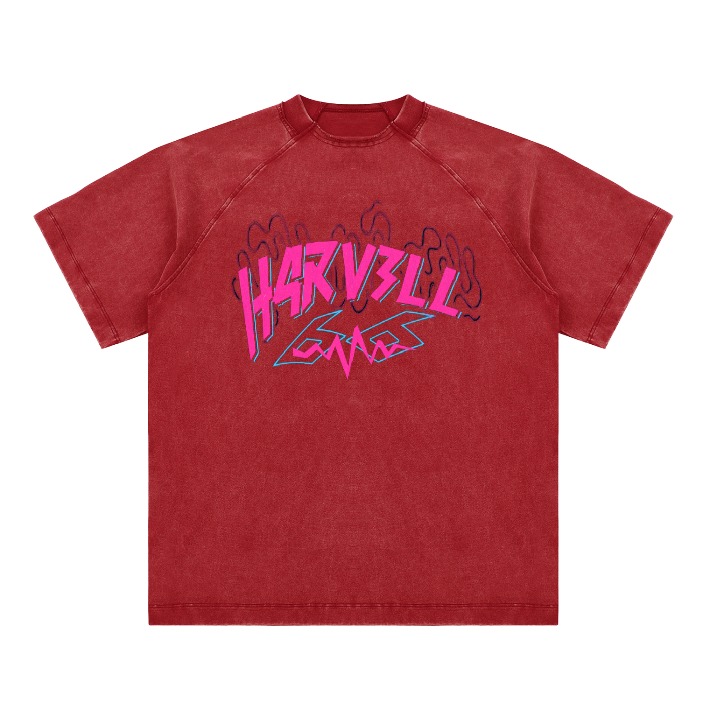 H4RV3LL Vintage Washed Raglan Cotton T-Shirt