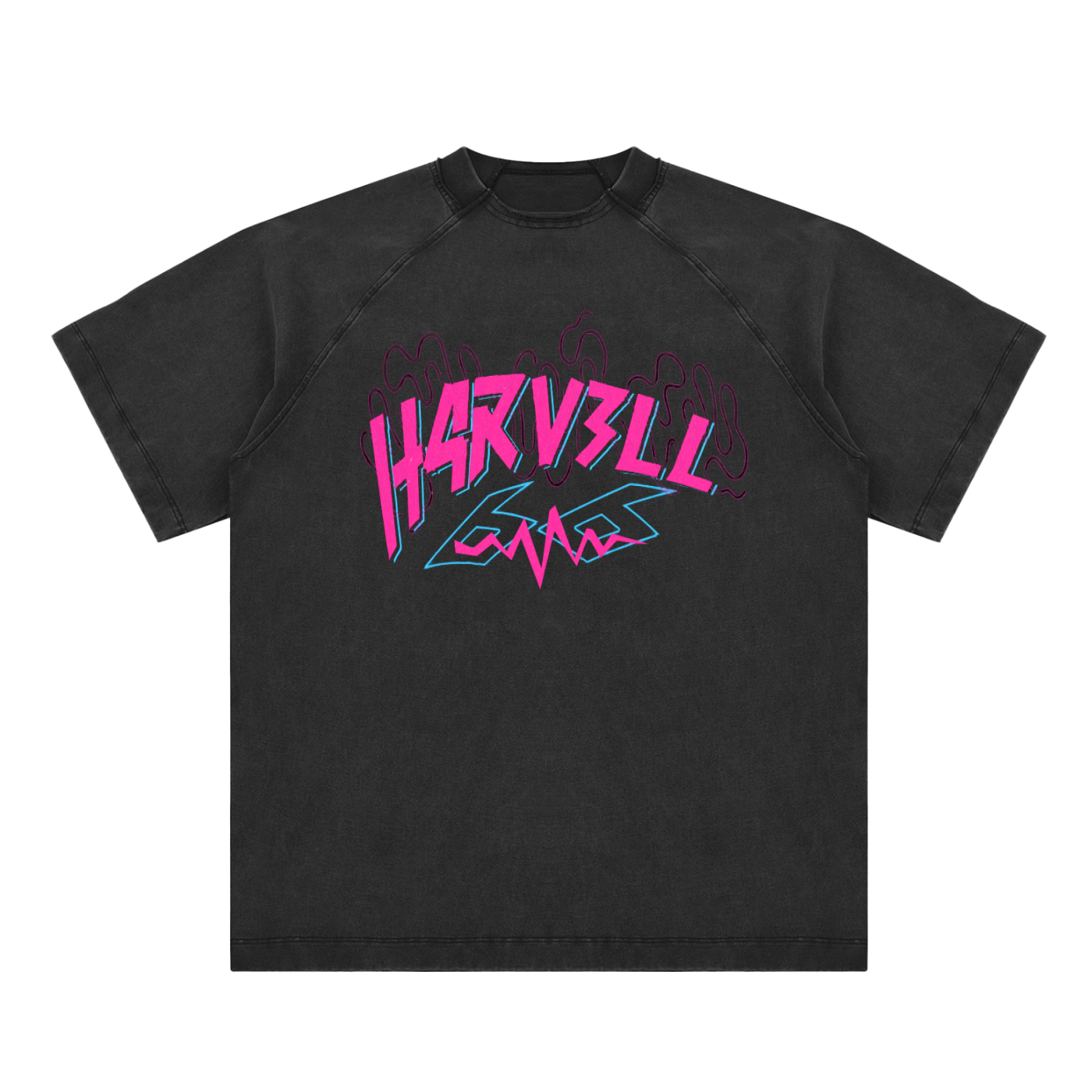 H4RV3LL Vintage Washed Raglan Cotton T-Shirt