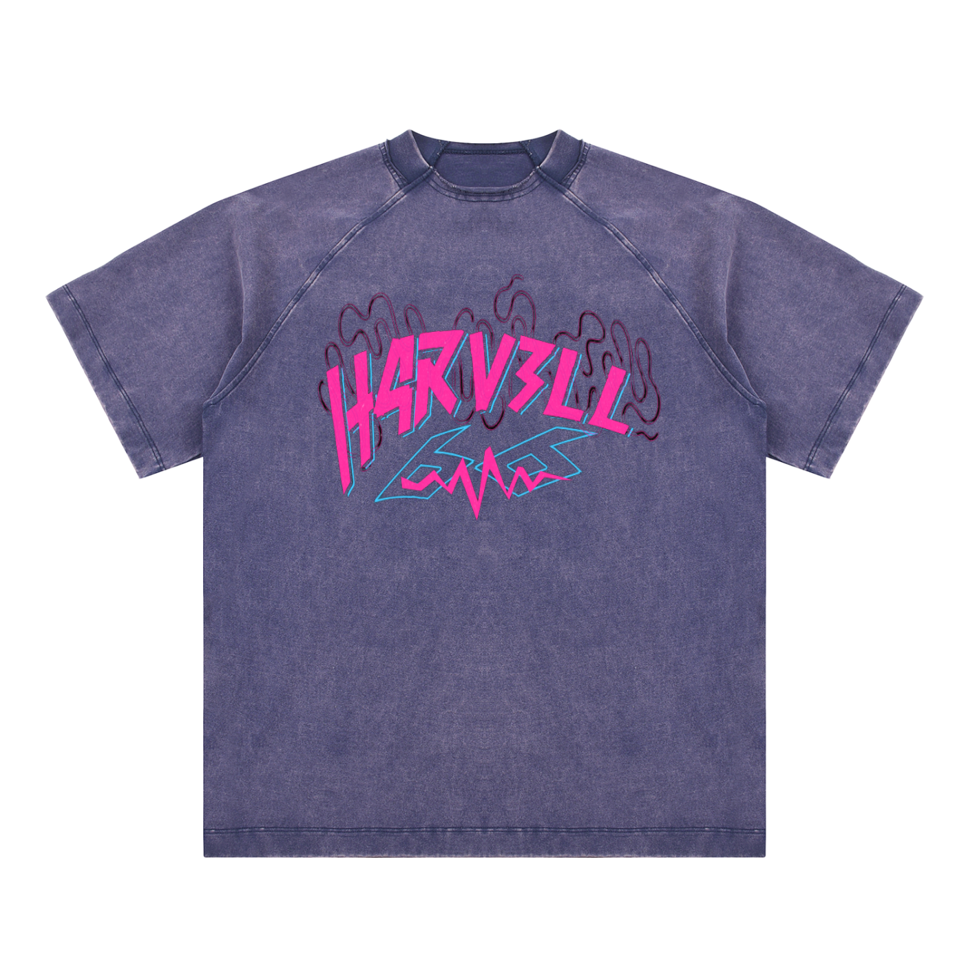 H4RV3LL Vintage Washed Raglan Cotton T-Shirt