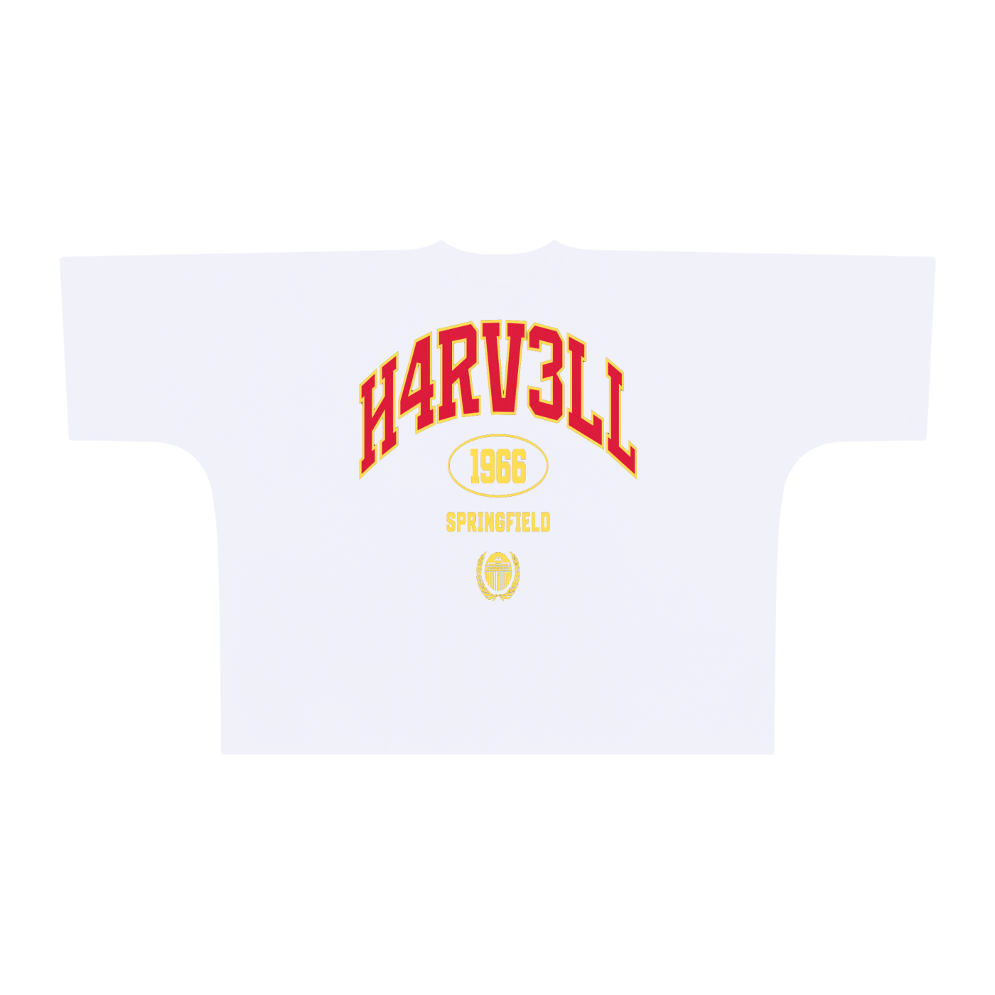 H4RV3LL UNIVERSITY Oversize One-piece Pattern Cut Boxy Tee - 300 GSM