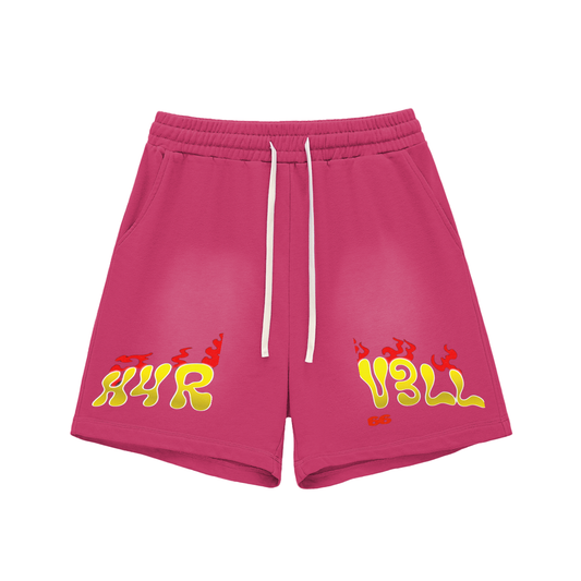 V3LL Raw Edge Cotton Shorts