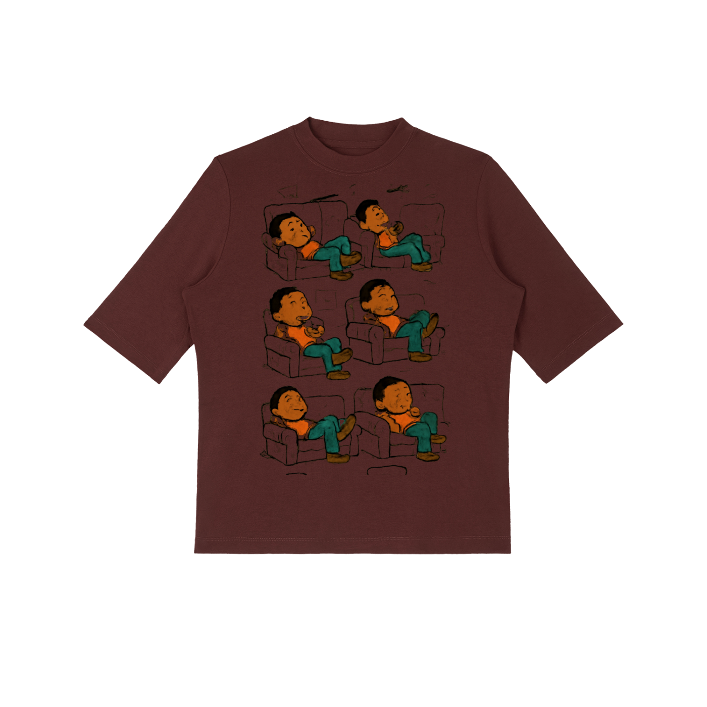 Couch Boy Essential Mock Neck Short Sleeve T-Shirt