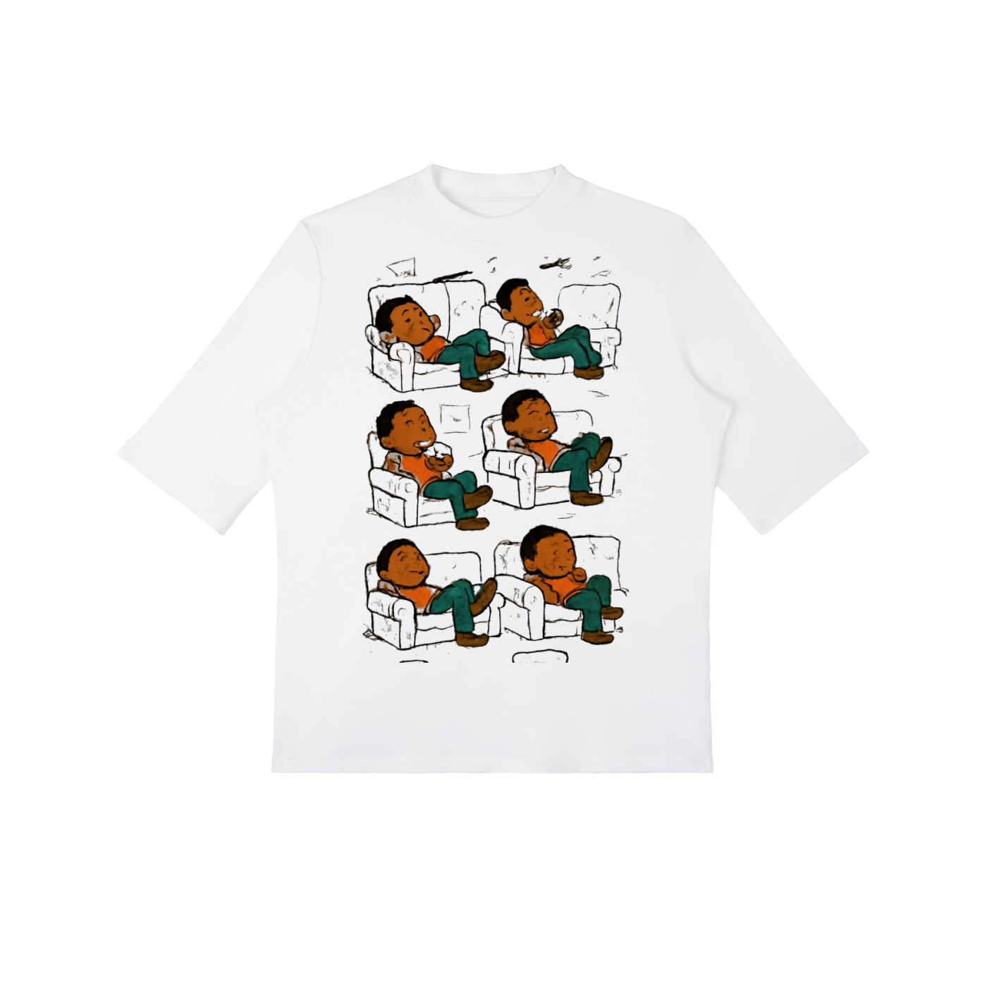 Couch Boy Essential Mock Neck Short Sleeve T-Shirt