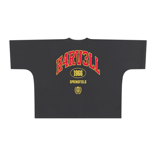H4RV3LL UNIVERSITY Oversize One-piece Pattern Cut Boxy Tee - 300 GSM