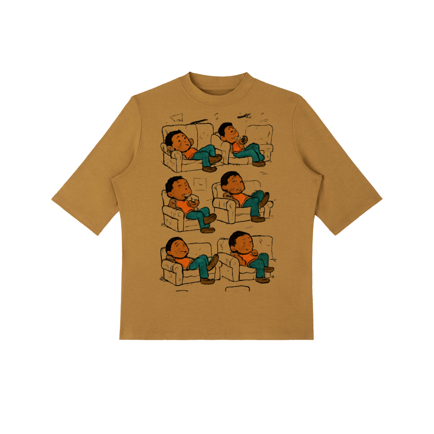 Couch Boy Essential Mock Neck Short Sleeve T-Shirt