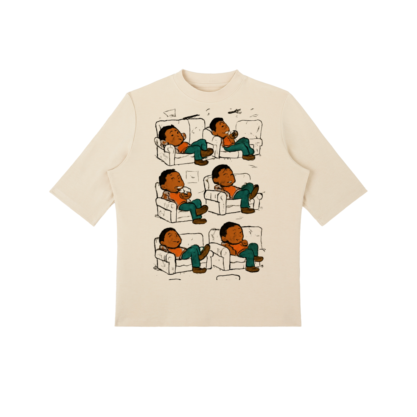 Couch Boy Essential Mock Neck Short Sleeve T-Shirt