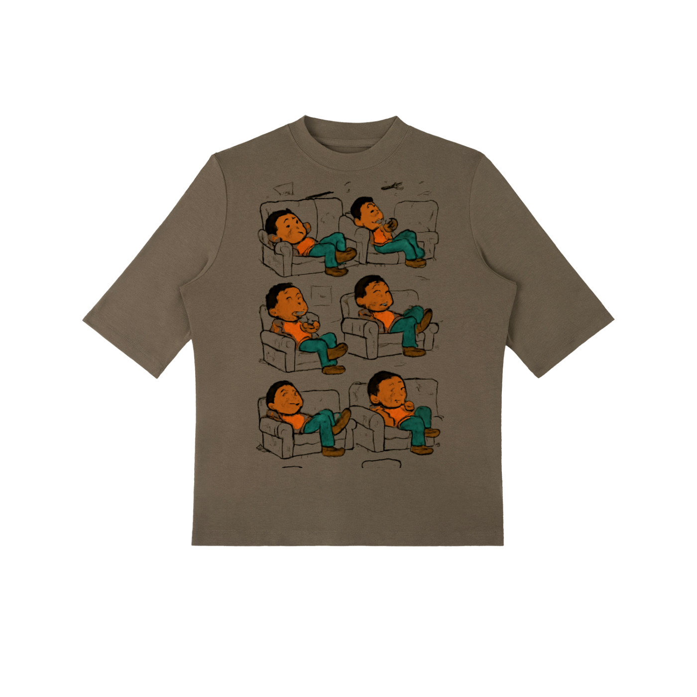 Couch Boy Essential Mock Neck Short Sleeve T-Shirt