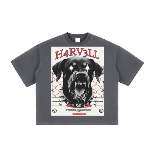 H4RV3LL DOG ON LEGACY Vintage Washed Boxy T-Shirt